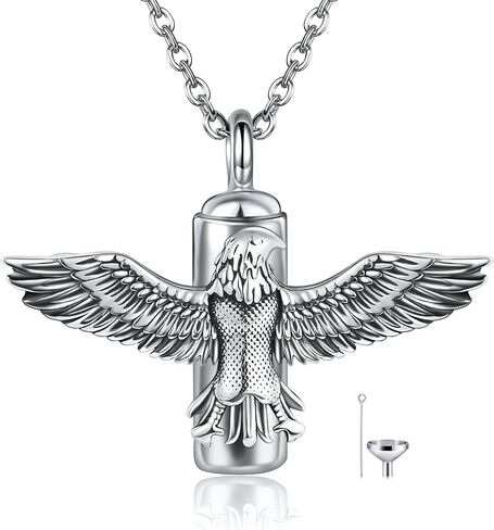 YAFEINI Eagle Necklace 925 Sterling Silver Eagle Pendant Hawk Gift Jewelry For Men Women in Saudi Arabia