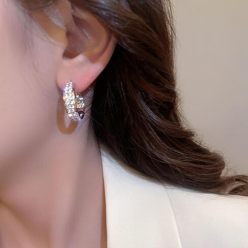 Lymphatic Activity Hoop Earrings Lymphatic Drainage Hoop Earrings for Women Girls Lymphvity Germanium Earrings Metiz Lymphatic Earrings Cubic Zirconia Earrings Jewelry Gifts in Kuwait