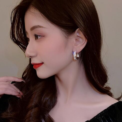 Lymphatic Activity Hoop Earrings Lymphatic Drainage Hoop Earrings for Women Girls Lymphvity Germanium Earrings Metiz Lymphatic Earrings Cubic Zirconia Earrings Jewelry Gifts in Kuwait