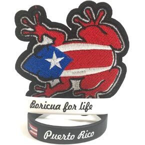 Puerto Rico Flag Wristband,Boricua, Puerto Rican fashion Boricua accessories Unisex PR style