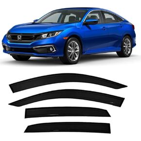 4pcs Side Window Wind Deflectors,Outside Mount Shade Sun rain Guards,Dark Smoke Visors for 2007-2011 CR-V 94655