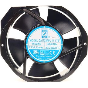 OA172SAPL-11-1TB | 115 VAC | 172x150x38mm | 228 CFM | 58 dBA | 28 W | 3400 RPM