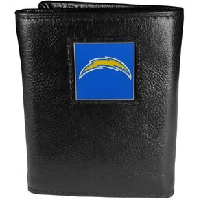 Siskiyou Sports NFL San Diego Chargers Leather Tri-Fold Wallet, Black