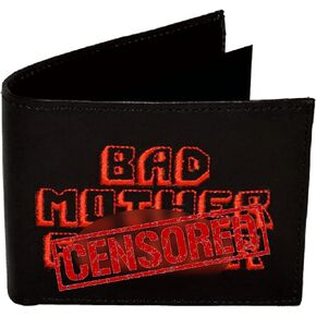 BMF Wallet Red Embroidery Black Leather