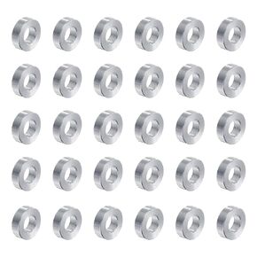 uxcell 30pcs Aluminum Spacer 5mm Bore x 10mm OD x 3mm Length Screw Standoff Bushing Plain Finish Round Metal Spacer for M5 Screws Bolts and Rods