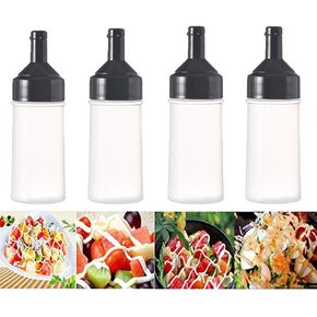250ml/8.5ounce Sauce bottle,Plastic Squeeze Bottles,for Condiments, Ketchup, Mayonnaise, Mustard, Hot Sauce, Olive Oil (Black)