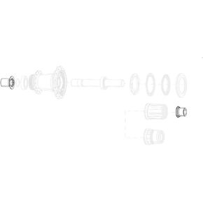 Zipp Speed Weaponry Rear Axle End Cap Set for Cognition V2 Disc Brake Hubs - 12 x 142, XDR and 11-Speed Freehub Bodies