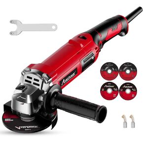 AVID POWER Angle Grinder 4-1/2 Inch 8.0 Amp 1000W Electric Grinder Tool 7-Variable-Speed Metal Grinder, 11,500 RPM, Paddle Switch with Lock-on Button, Cutting & Grinding Wheels and Side Handle