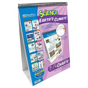 NewPath Learning Earth's Climate Laminated, Double-Sided “Write-On/Wipe-Off" Flip Chart - Set of 10, 12" x 18" Charts (34-6828)