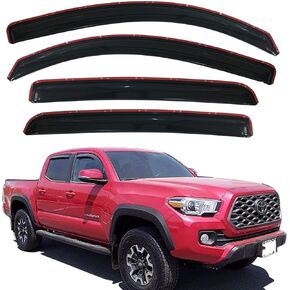 Tape on Window Visors Vent Deflectors Rain Guards for 07-14 Chevy Silverado & GMC Sierra 1500 2500HD 3500HD Crew Cab, Avalanche Suburban Yukon XL, 94515