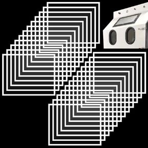 24 قطعة غطاء عدسة خزانة التفجير الكاشطة رؤية واضحة خزانات التفجير الكاشطة غطاء عدسة خزانة السفع الرملي واقي العدسة الداخلي لاستبدال خزانة السفع الرملي، 15.7 * 11.8 بوصة in Kuwait