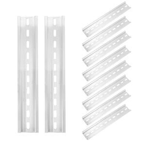 200mm Long 35mm Wide 7.5mm High Aluminum DIN Rails DIN Rail Slotted Aluminum DIN Rail,10 Pack