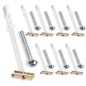 4 Pcs Drywall Anchors with Included Bolts for 1/4-20, Hollow Wall Anchors for Drywall Heavy Duty, Toggle Bolts for Drywall, Holds up to 270lbs Each in 1/2-in Drywall for Hanging TVs, Cabinets, etc.
