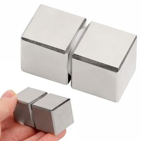 1" Cube Magnets Super Strong Neodymium Magnets Powerful Permanent Rare Earth Magnets Square Cube Magnets for Science Project Building Craft and Office, Pack of 4