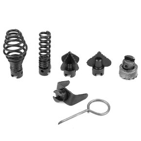 6Pcs Cutter Head for Dredging, 16mm Manganese Steel K400 Accessories Drain Cleaner Pipeline Dredging Machine Cutting Head with a Key