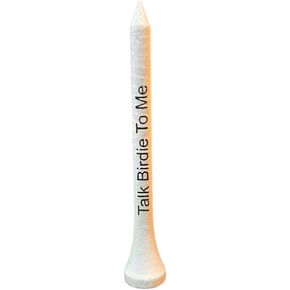 Funny Personalized White Talk Birdie to Me Golf Tees with Black Mesh Bag, 70 mm, 35 Count, Funny Men's Golf Accessory, Fun Golf Gift, Custom Made Golf tees, Men Gift idea, Great for Party Golf Trip