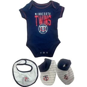 VF Minnesota Twins Infant Toddler Boy's Romper Creeper - Soft 100% Cotton, Snap Closure - Cute Team Spirit Outfit