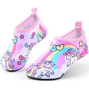 Sunnywoo Water Shoes for Kids Girls Boys，Pink Rose