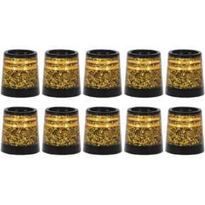 MiOYOOW 5/10PCS Golf Iron Ferrules, Gold/Silver Golf Tapered Ferrules Rubber Golf Collared Ferrules for 0.37'' Irons