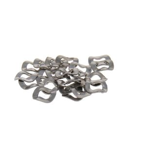 MroMax 304 Stainless Steel Wave Spring Washer-0.98" x 0.75" x 0.01"(ODxIDxT) Sealing Gasket for Screw Bolt Metallic for Home Decoration, Outdoor Construction Silver 10PCS