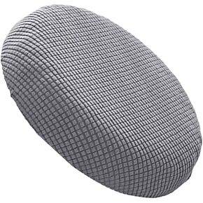 MAGICLULU Round Bar Stool Seat Covers Circle Elastic Bar Chair Covers Removable Washable Chair Protective Cover for Home Kitchen Supplies(11.8 x 11.8 Inch, Grey)