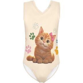 Girls Swimsuits 3-14 Y Cute Bathing Suits for Girls Gymnastic Leotard