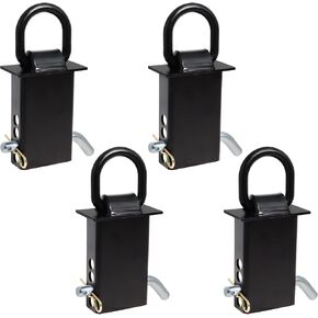 Trailer Stake Pocket D Ring 6 PCS 16200𝒍𝒃𝒔 Heavy Duty Removable Adjustable D-Ring Stake Pocket Tie Downs for Utility Trailers, Flatbed Trucks w/ 1/2" Hitch Pin