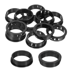uxcell Cable Snap Bushing Grommets, 12Pcs 35mm/1.38" Mounting Dia Nylon Snap Bushing Grommet, Round Snap in Cable Hose Bushing for Various Cables Tubes Wire, Black