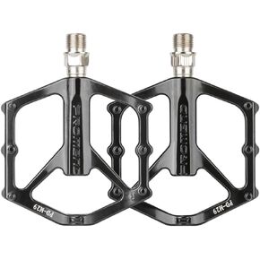 Mountain Bike Pedals, Large Size Aluminum Alloy Body with Boron Steel Spindle, Equipped with DU Bearings, Ideal for Road Mountain BMX MTB Bike