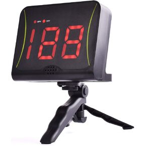 DRM Swing Shoot Pitch Speed Radar with Red Digital Display and Voice Out, Hands Free, Free Standing, Portable Sports Speed Training Aid, Golf Gift