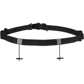 PATIKIL Triathlon Belt Bib Holder, Elastic Marathon Race Number Belt Marathon Running Race Belt with 6 Gel Loops for Marathon Racing Cycling, Green