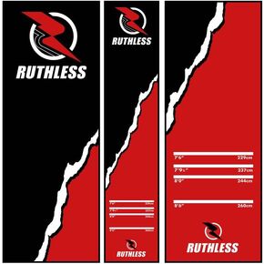 RUTHLESS Darts Mat | Heavy Duty Non Slip Durable Carpet Dart Mat, Riptorn, Black (MAT67).