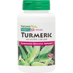 Natures Plus Herbal Actives Turmeric - 400 مجم، 95% كركمين، 60 كبسولة نباتية - نباتية، خالية من الغلوتين - 60 وجبة in Kuwait