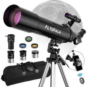 Telescope for Kids and Adults,80mm Aperture 600mm Focal Length Beginners Astronomical Telescope for Adults high Powered (30X-750X),Refractor Astronomy telescopes Kids 6-8 8-12 Over 5 Year Old