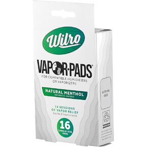 Wilro Soothing Menthol Vapor Pads, Value Pack Refill Pads for Humidifiers, Vaporizers and Waterless Plug-Ins, 16 Count, Made in The USA