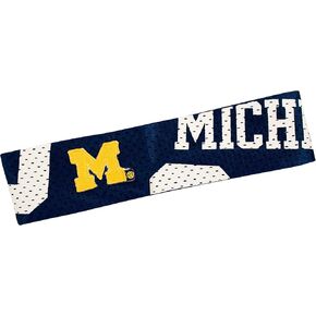 عصابة رأس Littlearth للجنسين للبالغين من الرابطة الوطنية لرياضة الجامعات بالولايات المتحدة Michigan Wolverines Jersey FanBand، لون الفريق، مقاس واحد، (100404-UMIC)