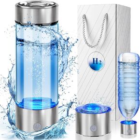 Hydrogen Water Bottle 2024, Hydrogen Water Bottle Generator, 3-Min Rapid Electrolysis, 2000+ PPB Hydrogen Water, 450ml Portable Hydrogen Water Generator for Office, Travel, Daily Drinking and Gifts in Kuwait