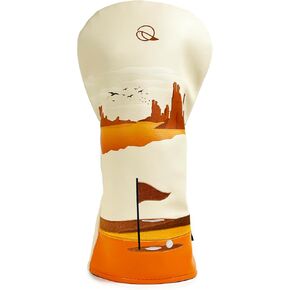Golf Driver Headcover birdskie Premium Leather Head Cover for Your Driver. Digitally printed and embroidered design. The birdskie Desert Course Head Cover for Your Driver.