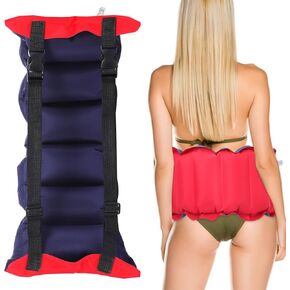 BESPORTBLE Inflatable Swim Belt: Swim Training Belt Swimming Belt for Adults, Back Float Kids Swim Belt Swimming Training Aid Waist Belt with Buckle and Rope for Swimming