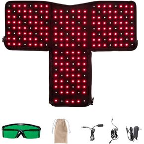 Red Light Belt for Shoulder, Neck, Knee, Back, Red Light Belt Wrap for Body Comfort, Flexible Wearable, Foldable & Portable, Home Use