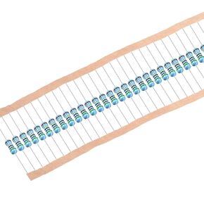 uxcell 50Pcs 51 Ohm Resistor, 1/2W 1% Tolerance Metal Film Resistors, Lead, 5 Bands for DIY Electronic Projects and Experiments