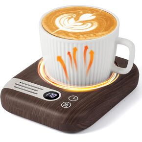Coffee Mug Warmer with 3 Temp Settings, 2-12 Timer & Auto On/Off Gravity-Induction Coffee Cup Warmer for Desk, Smart Candle & Coffee Warmer Plate for Heating Milk,Tea,Candle