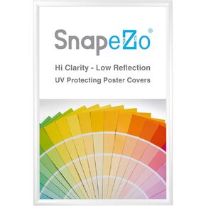 SnapeZo Poster Frame 24x36 Inches, White 1.2 Inch Aluminum Profile, Front-Loading Snap Frame, Wall Mounting, Premium Series