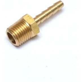 3/16" Hose ID/Hose Barb to 1/4" Male NPT MIP MPT Straight Brass Fitting Fuel/Air/Water/Boat/Gas/Oil WOG