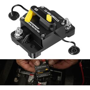 Bonbo 1865115 Circuit Breaker/MKR-27 Stainless steel screw waterproof manual reset circuit breaker with protective insulation cap, designed specifically for marine environments