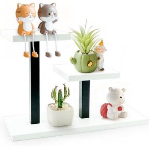 Display Riser, Wooden Perfume Organizer Tabletop Display Stand Shelf Small Plant Stand Desktop Shelf Tiered Tray Stand Desk Risers