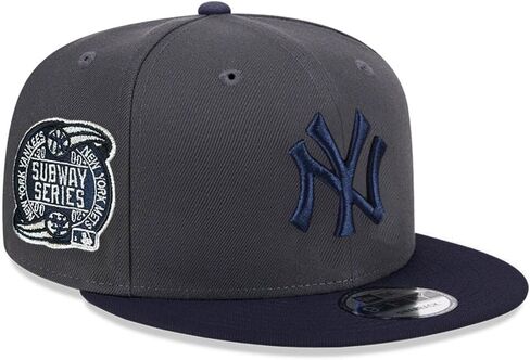 New Era NY New York Yankees 9FIFTY Cooperstown 2000 Subway Series Retro 5 Georgetown Snapback Cap, Hat Dark Grey Navy in Saudi Arabia