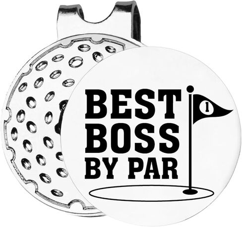 TSUYAWU Best Boss by Par Golf Ball Marker - علامة جولف مضحكة مع مشبك قبعة مغناطيسي هدية مبتكرة للجولف - إكسسوارات جولف هدايا لمحبي الجولف Golfer Boss in Kuwait