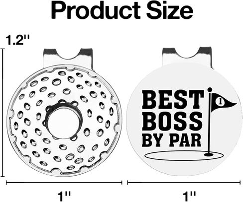 TSUYAWU Best Boss by Par Golf Ball Marker - علامة جولف مضحكة مع مشبك قبعة مغناطيسي هدية مبتكرة للجولف - إكسسوارات جولف هدايا لمحبي الجولف Golfer Boss in Kuwait
