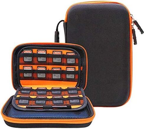 EVA Hard Diabetic Supplies Travel Case Protective Organizer Carrying Bag Pouch Holder for Diabetes Testing Kit, Blood Glucose Meter Monitor, Lancets, Test Strips, Insulin Syringes, Pill Vials (Orange) in Saudi Arabia